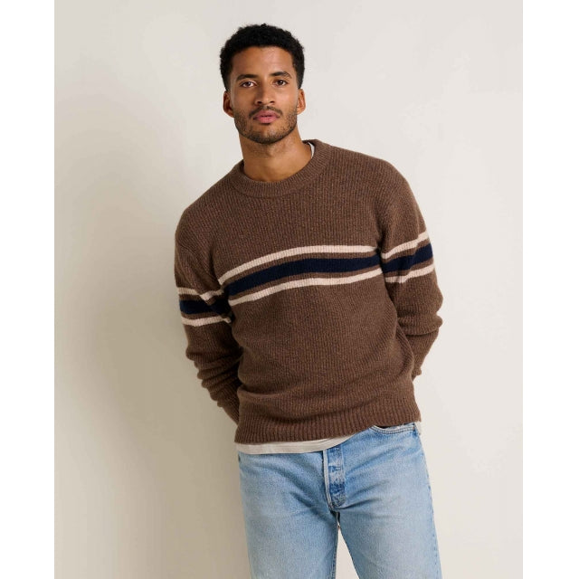 Toad&co Wasatch Sweater Chestnut Chest Stripe
